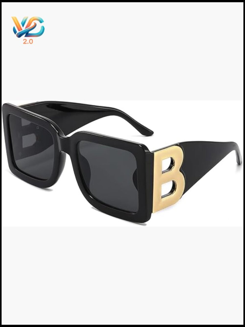 Square Sunglasses Oversized Trendy Designer Style UV400 Protection Thick Frame